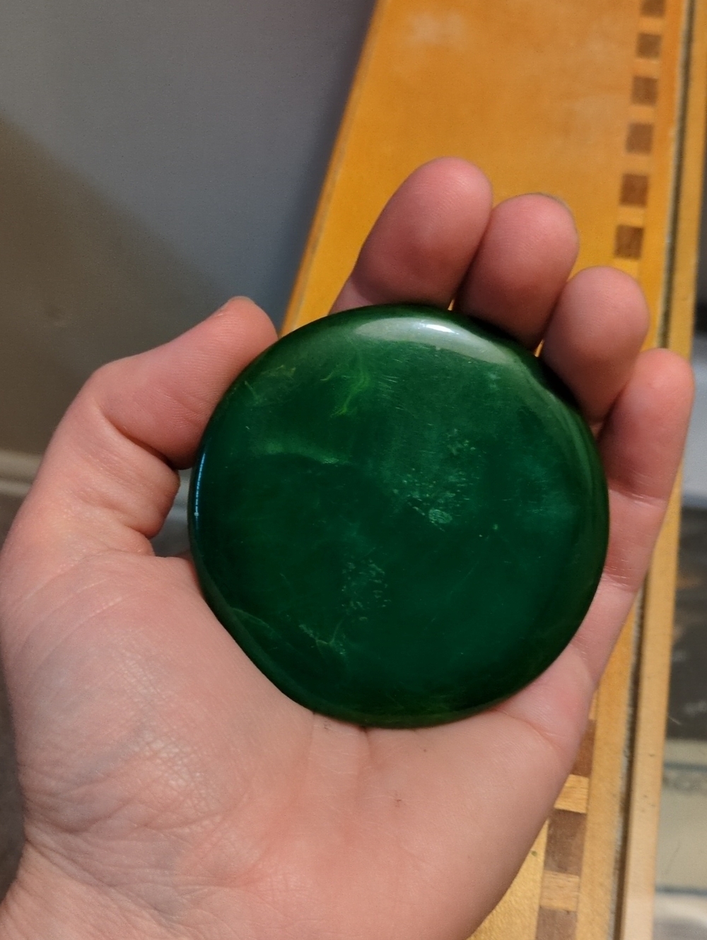 Vintage Antique Bakelite And Guilloche Enamel Compact Mirror - Picture 3 of 3
